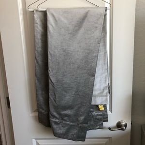 Platinum West Elm Luster Velvet Curtains 48 x 96”